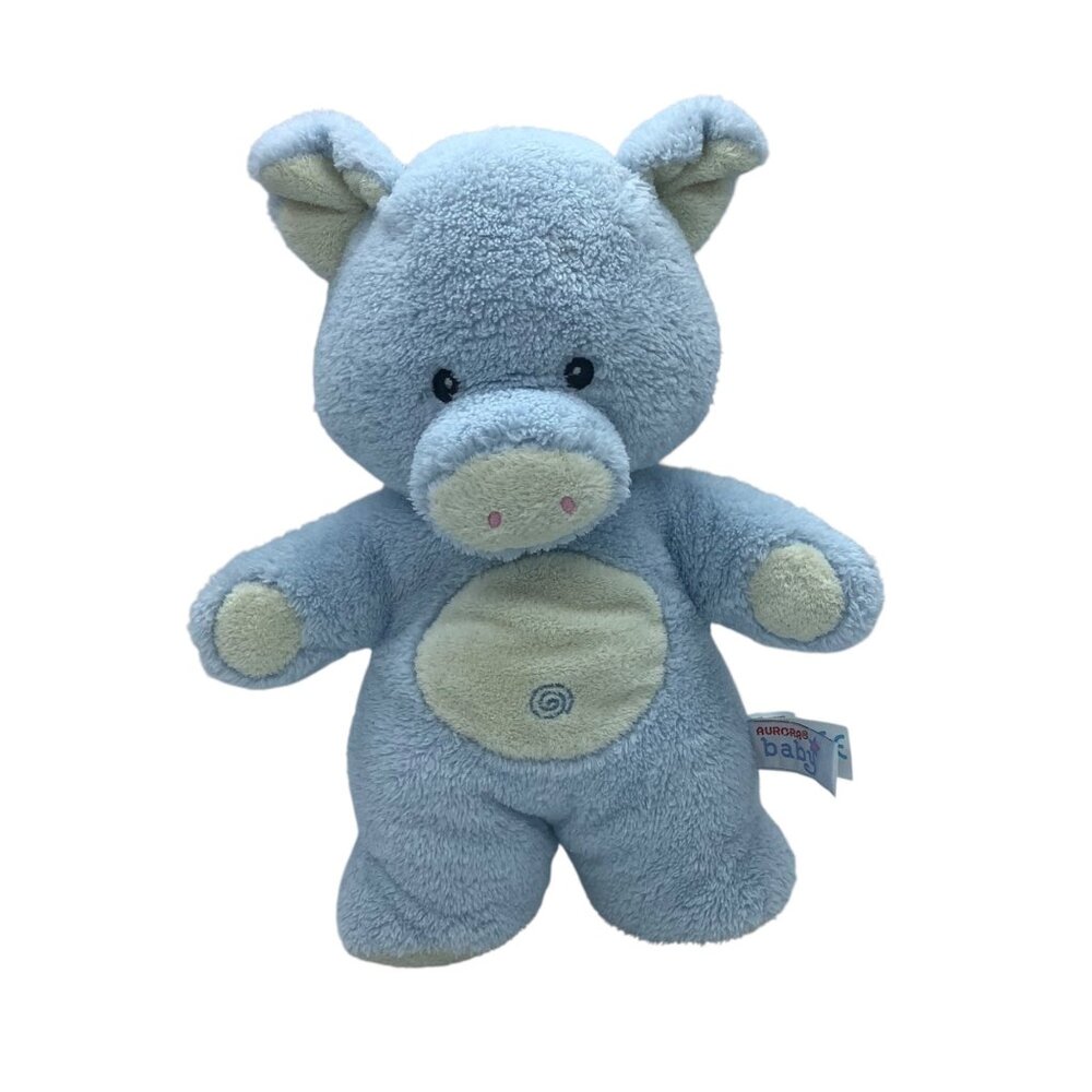 Aurora Baby Pastel Blue Plush Pig Piggy Stuffed Animal‎ 12" Nursery Kawaii
